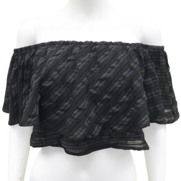 Reformation - Ivory Off The Shoulder Crop Top - Picture 15 of 16